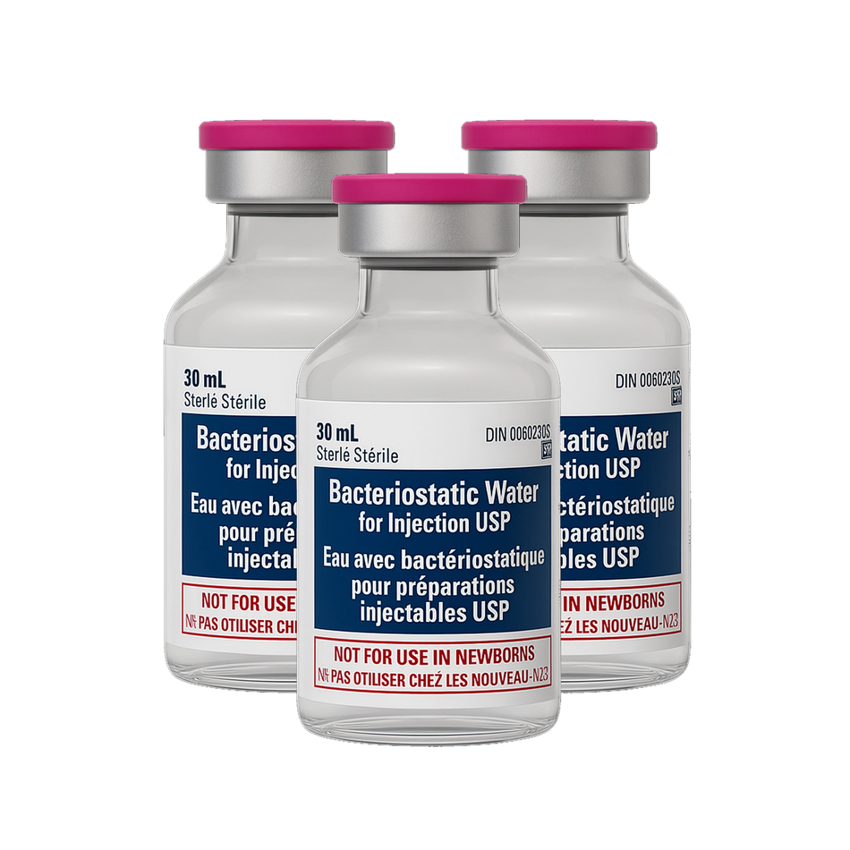 Bacteriostatic Water for Injection, 30 mL Vial (3 Pack)