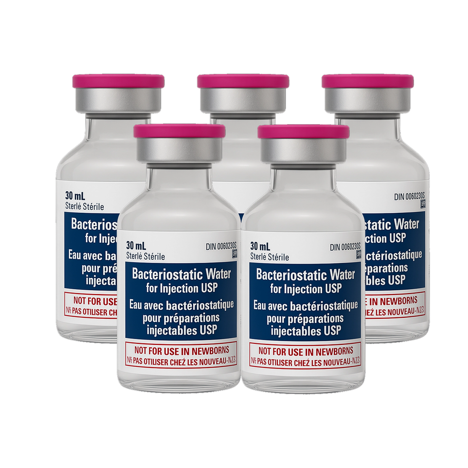 Bacteriostatic Water for Injection, 30 mL Vial (5 Pack)