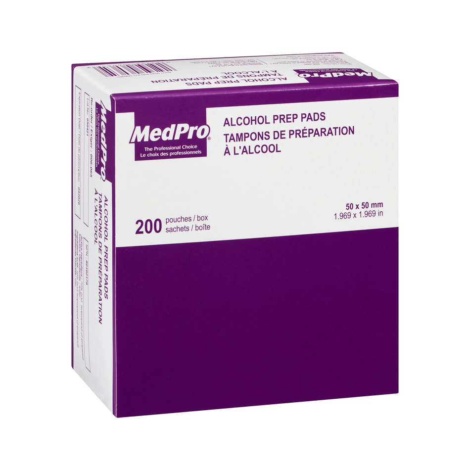 MedPro Alcohol Prep Pads (200 per Box)