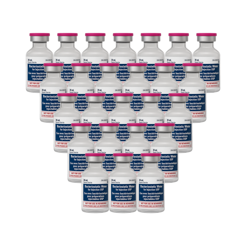 Bacteriostatic Water for Injection, 30 mL Vial (25 Pack) Bacteriostatic Water Canada Bacteriostatic Water for Injection, 30 mL Vial (25 Pack) Bacteriostatic Water Canada